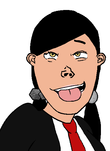 vlodson, silly vlodette, vlodette, femjak, black hair, brown eyes, brown skin, clothes, cobblestone, ear