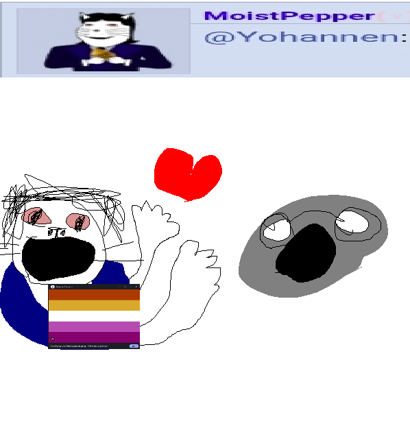 femmoist, impish soyak ears, markiplier soyjak, neutralplier, femjak, retarded namefag drawings, animal, bald, black hair, bloodshot eyes