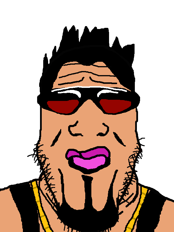 markiplier soyjak, beard, black shirt, chain, closed mouth, clothes, douchebag, glasses, golden chain, hair