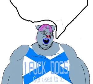 SoyBooru.com - 49748 - angry animal arm buff clothes ear flag fuck glasses lipstick open_mouth pig pink pink_hair pink_skin purple_hair soyjak speech_bubble speech_bubble_empty stubble text tranny variant_chaosjak variant_shotjak vest z (1).png