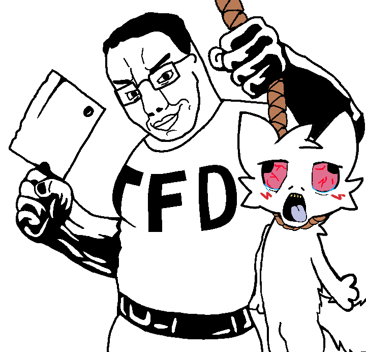 boykisser, bernd, chudjak, hanging troonjak, troonjak, ack, bloodshot eyes, buff, chud, cleaver