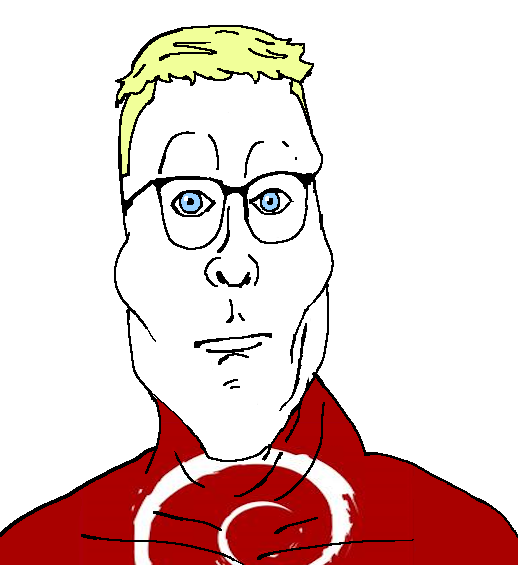 cobbert, cobbertaryan, aryan, a10 eyes, blonde hair, blue eyes, chirp, closed mouth, clothes, debian