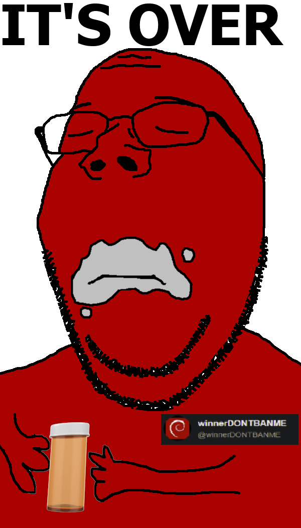gapejak, wholesome soyjak, its over, bald, body, closed eyes, empty, forehead lines, glasses, grey mouth