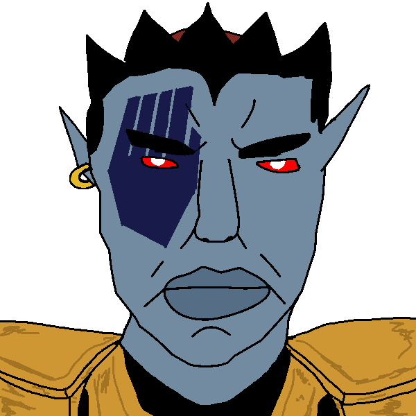 chudjak, pol face, the elder scrolls, morrowind, armor, black hair, dark elf, dunmer, earring, elf