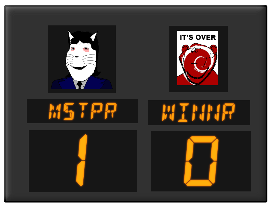 gapejak, massjak, massmeowjak, wholesome soyjak, its over, closed eyes, closed mouth, clothes, ear, hair