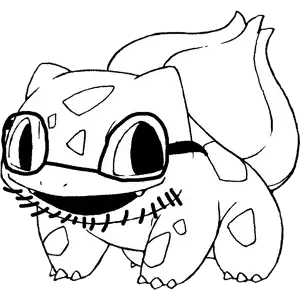 bulbasaurjak, bald, full body, glasses, soyjak, stubble, transparent background, pokémon