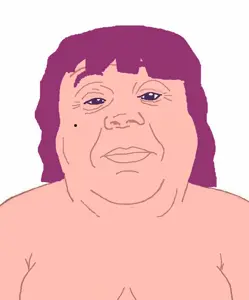 alicia, amelia, bbw, fat, female, hull, naked, nose, obese, purple hair