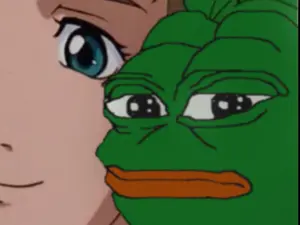 pepe, amphibian, animal, anime, anime female, anime girl, female, frog, looking at you, neutral