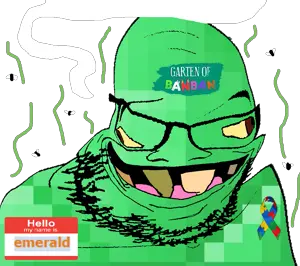 SoyBooru.com - 162031 - Emeraldclittyleakagearchive_(namegoblin) autism brown_skin bug fly garten_of_banban glasses meta_namefags name_tag ribbon speech_bubble stink_lines stinky stubble transparent_ba (1).png