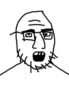 patjack, gaping mouth, open mouth, patrick crusius, soyboy, stubble, teeth, wrinkles