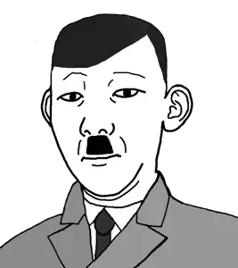 kuzjak, adolf hitler, black and white, ear, hitler mustache, military, mustache, nazism