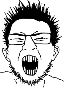 ikarijak, angry, buck teeth, ear, fangs, hair, messy hair, open mouth, stubble, teeth