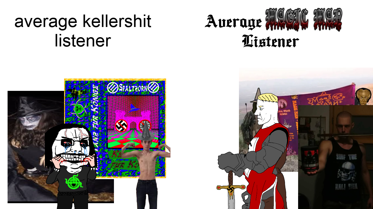 yakub, chudjak, markiplier soyjak, big-boy, aryan, a10 eyes, armor, background, black metal, black skin