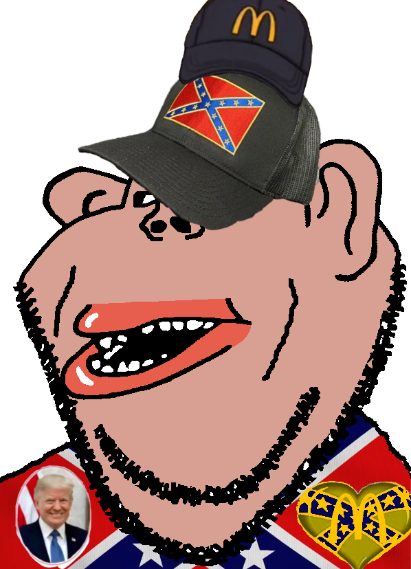 donald trump, impish soyak ears, impish amerimutt, amerimutt, beard, cap, chin, clothes, confederate, double chin