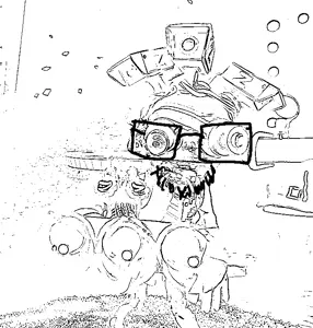 ubersecuritysetjak, unknown, 1soyjak, background, bald, full body, glasses, incomprehensible woahjack, soyjak, stubble