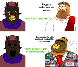 SoyBooru.com - 163012 - christian_cross christianity crying ear flag_lgbt_pride_flag flag_transgender_pride_flag glasses hair moustache open_mouth purple_hair stubble subvariant_seethejak tranny variant_ber.jpg