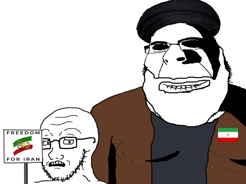 cobson, soyak, hornyson, soyak (concerned), 2soyjaks, bald, beard, biting lip, glasses, horny