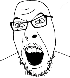 cobson, feraljak, fusionjaks, glasses, open mouth, stubble, teeth, transparent background