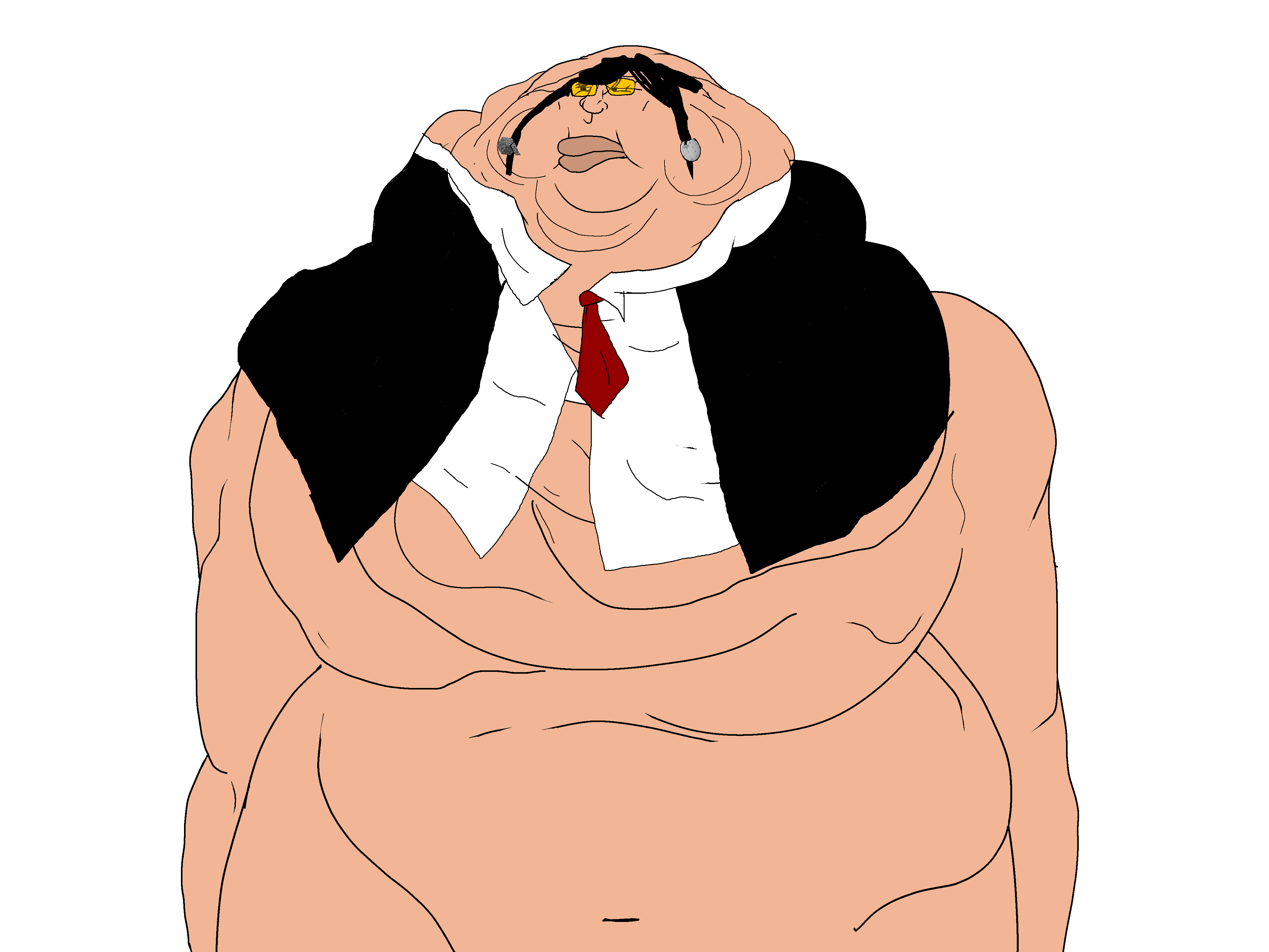 meximutt, el monstro de mexico, endmutt, morbidmutt, ultramutt, angry, arm, belly, belly button, big lips