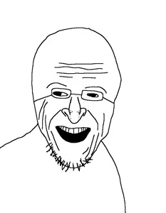 goyimjak, unknown, beard, glasses, jewish nose, looking to the left, nose, teeth, wrinkles