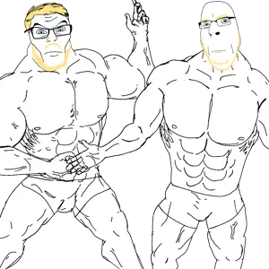 cobson, feraljak, aryan, 2soyjaks, a10 eyes, blonde hair, blue eyes, buff, hair, looking at you