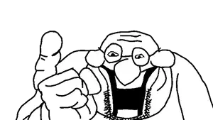 markiplier soyjak, soyjak neo, bald, big nose, forehead lines, glasses, hands, morshu, nose, open mouth