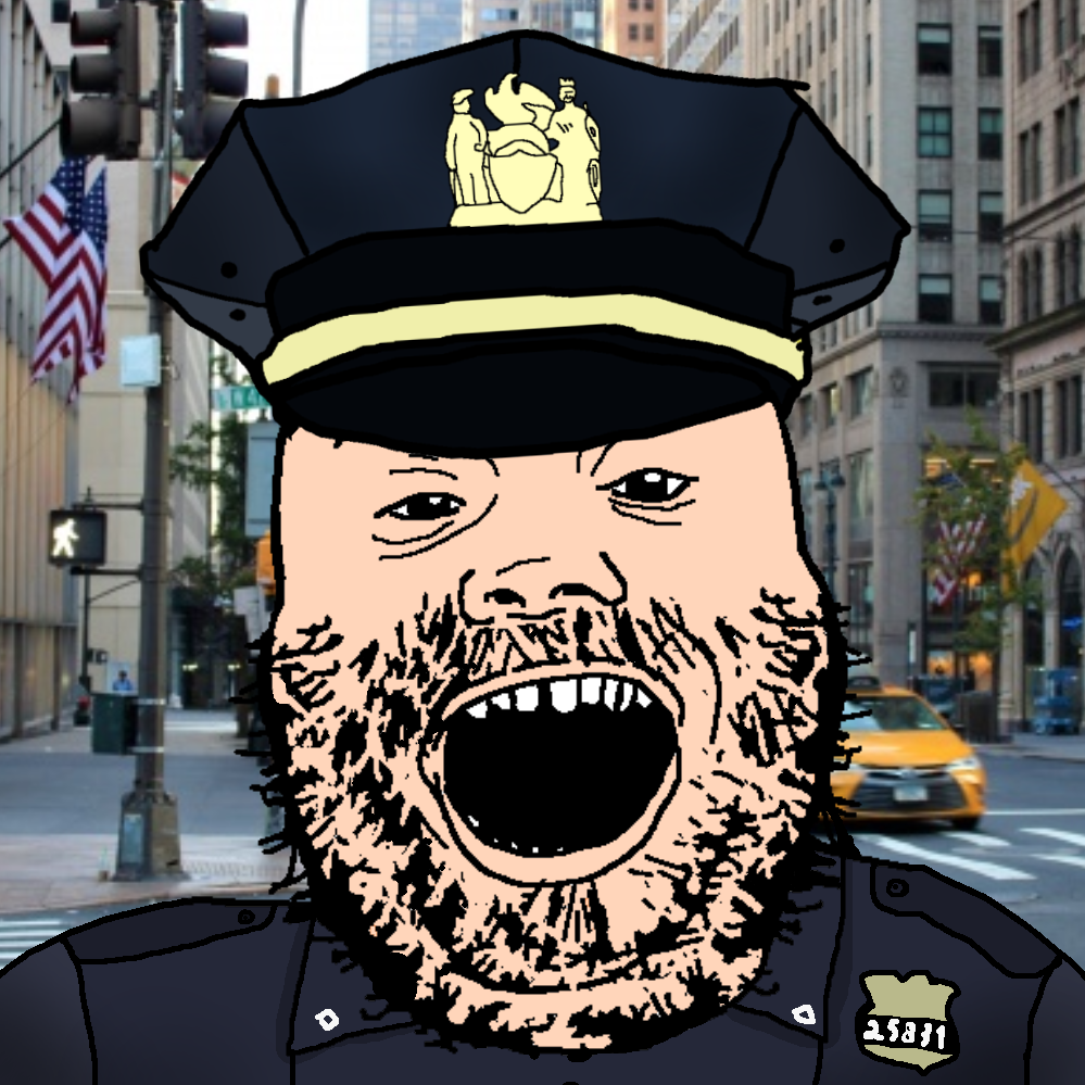 alicia, jacob, badge, beard, cap, clothes, hat, irl background, mustache, new york
