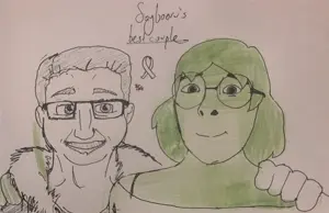 femerald, chudjak, cobson, trios & duos, autism, cute, emerald, love, sketch, smile