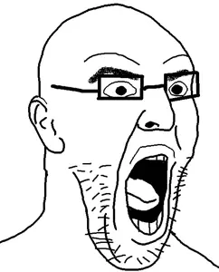 imhotep, bald, glasses, merge, mummy, open mouth, soyjak, stubble, tongue