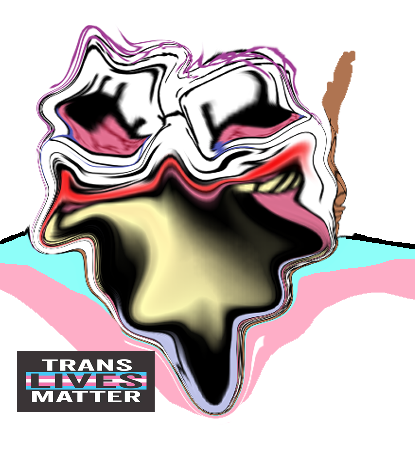 bernd, trans lives matter, ack, bloodshot eyes, distorted, full body, glasses, hair, hanging, pink hair