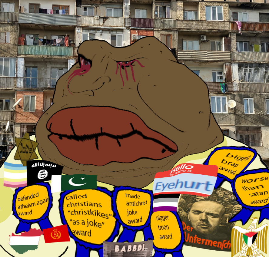 meximutt, slopjak, antichrist, arab, asexual, atheism, atheistcuck, award, blood on face, bloodshot eyes