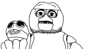 SoyBooru.com - 157271 - animatronic buck_teeth chica_(fnaf) cupcake five_nights_at_freddy's glasses stubble teeth teeth_showing variant_methed_up_tweety_birdjak (1).png