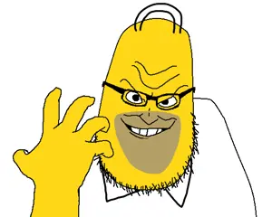 homer simpson, syndromejak, bald, balding, beard, clothes, evil, glasses, hair, hands