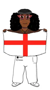 soyniqua, soytan, beanie, black skin, blush, clothes, flag, glasses, hair, hat