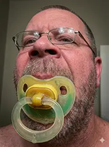 gapejak, babyjak, mustached gapejak, babyjak, glasses, mustache, pacifier, stubble