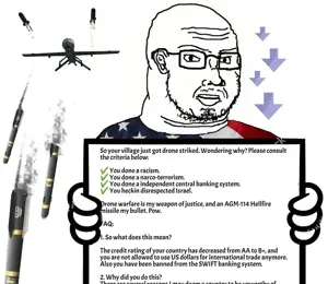 soyak, duzjak, country, downvote, drone, flag, glasses, hands, holding object, missile
