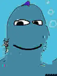 gapejak, tismjak, tismjak, animal, blub, blue background, blue skin, bubble, fish, inhuman