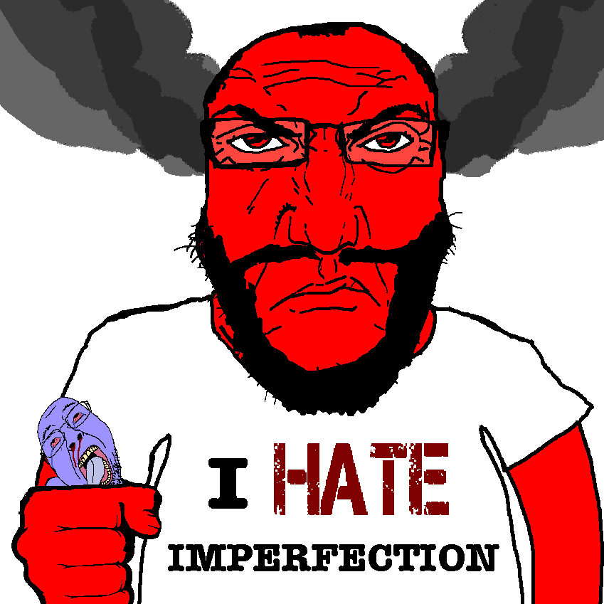 bernd, markiplier soyjak, science lover, punisher face, 2soyjaks, angry, beard, blood, bloodshot eyes, clenched fist