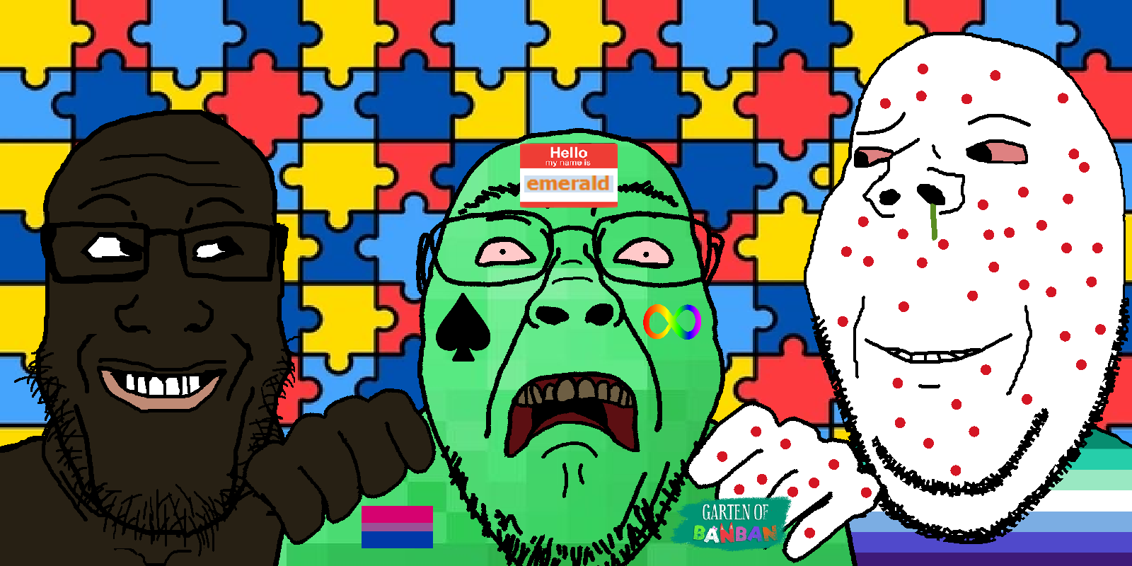 bernd, gapejak, markiplier soyjak, wholesome soyjak, are you soying what im soying, slopjak, 3soyjaks, aids, autism, beard