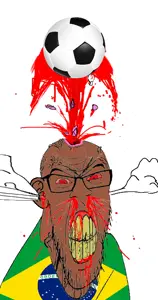 feraljak, feralrage, angry, blood, bloodshot eyes, brainless, brazil, brown skin, cap, clothes