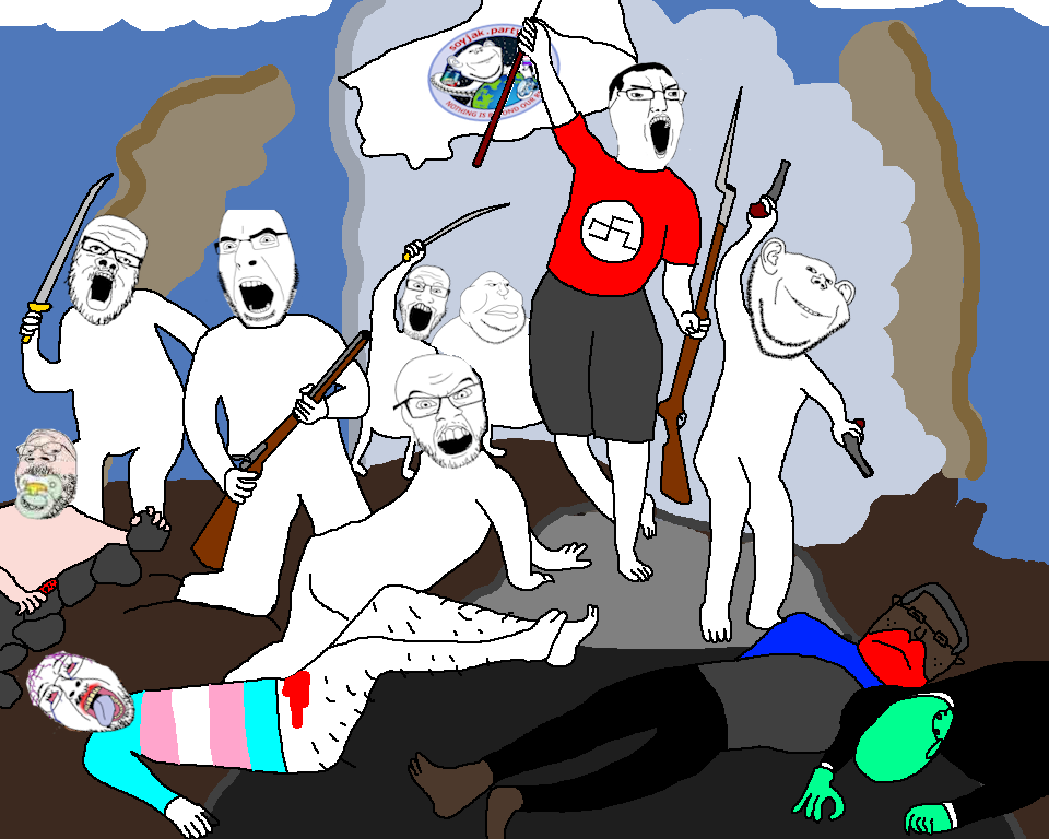 a24 slowburn soyjak, bernd, chudjak, cobson, feraljak, gapejak, impish soyak ears, markiplier soyjak, tacoblimp, babyjak