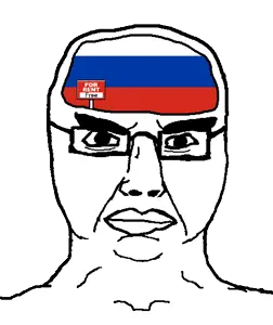 chudjak, chudjak front, angry, animated, country, flag, glasses, looking at you, rent free, russia