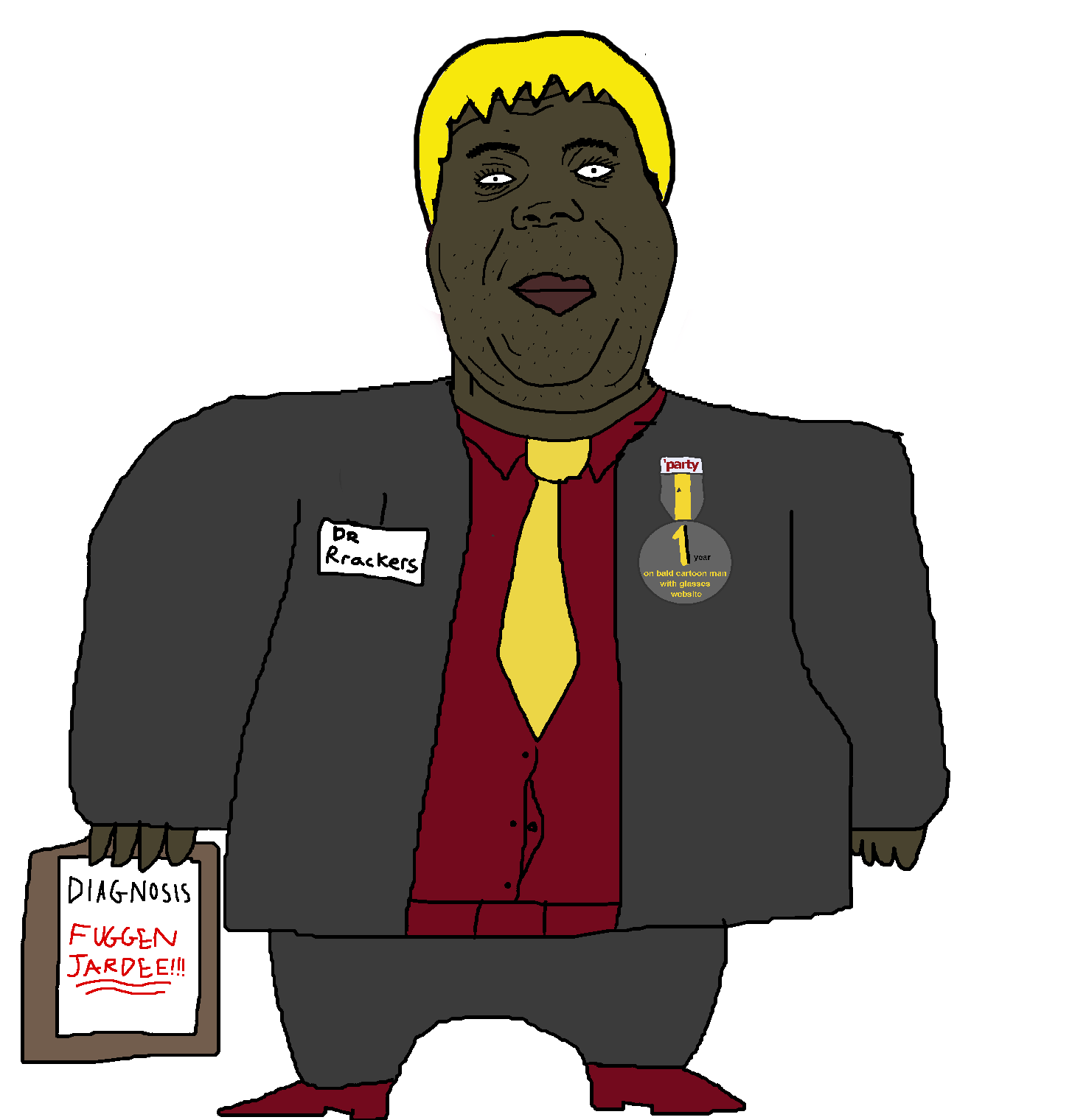dr. soyberg, alicia, hunky twink sex machine, hunky twink sex machine, slopjak, award, badge, blonde hair, brown skin, clipboard
