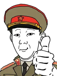 kuzjak, closed mouth, clothes, collar tabs, collared shirt, communism, ear, epaulettes, hammer and sickle, hands
