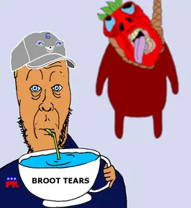 cobbert trump drinking broot tears he supports vlodson for admin 6 as well.png