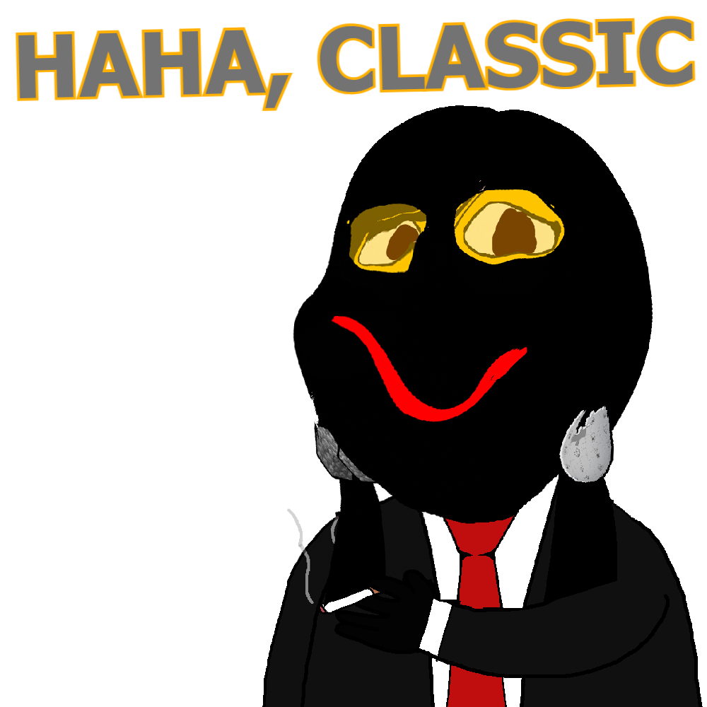 gapejak, female gapejak, cobblestonecuck, femjak, cobblestonemoji, big eyes, black hair, brown eyes, cigar, clothes