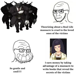 soyak, soyak (irritated), calarts, 2soyjaks, anime, closed mouth, concerned, glasses, goatman, hachiyo ikuko