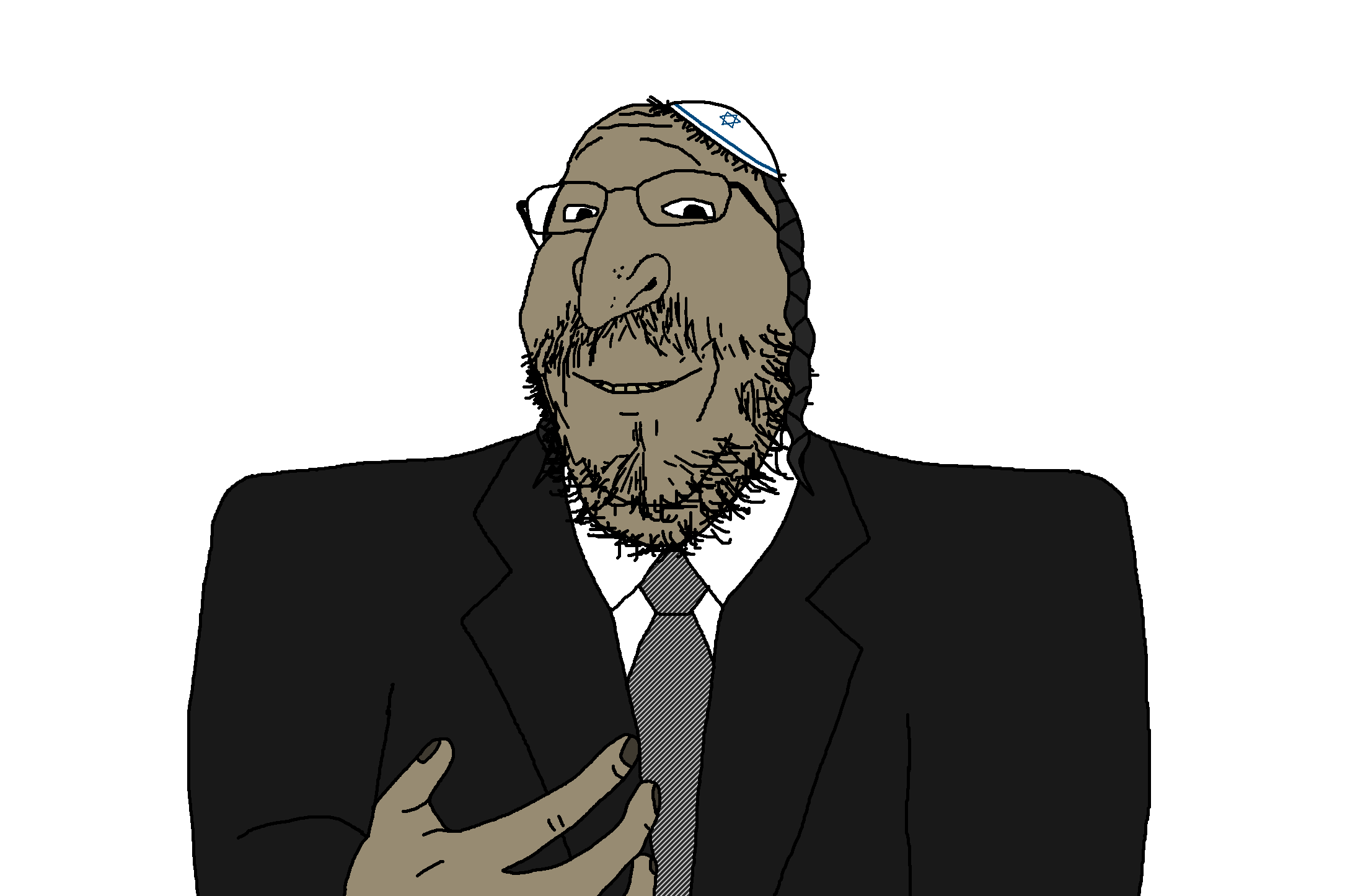 gapejak, mustached gapejak, balding, beard, black jacket, body, broad shoulders, brown skin, clothes, dirty nails