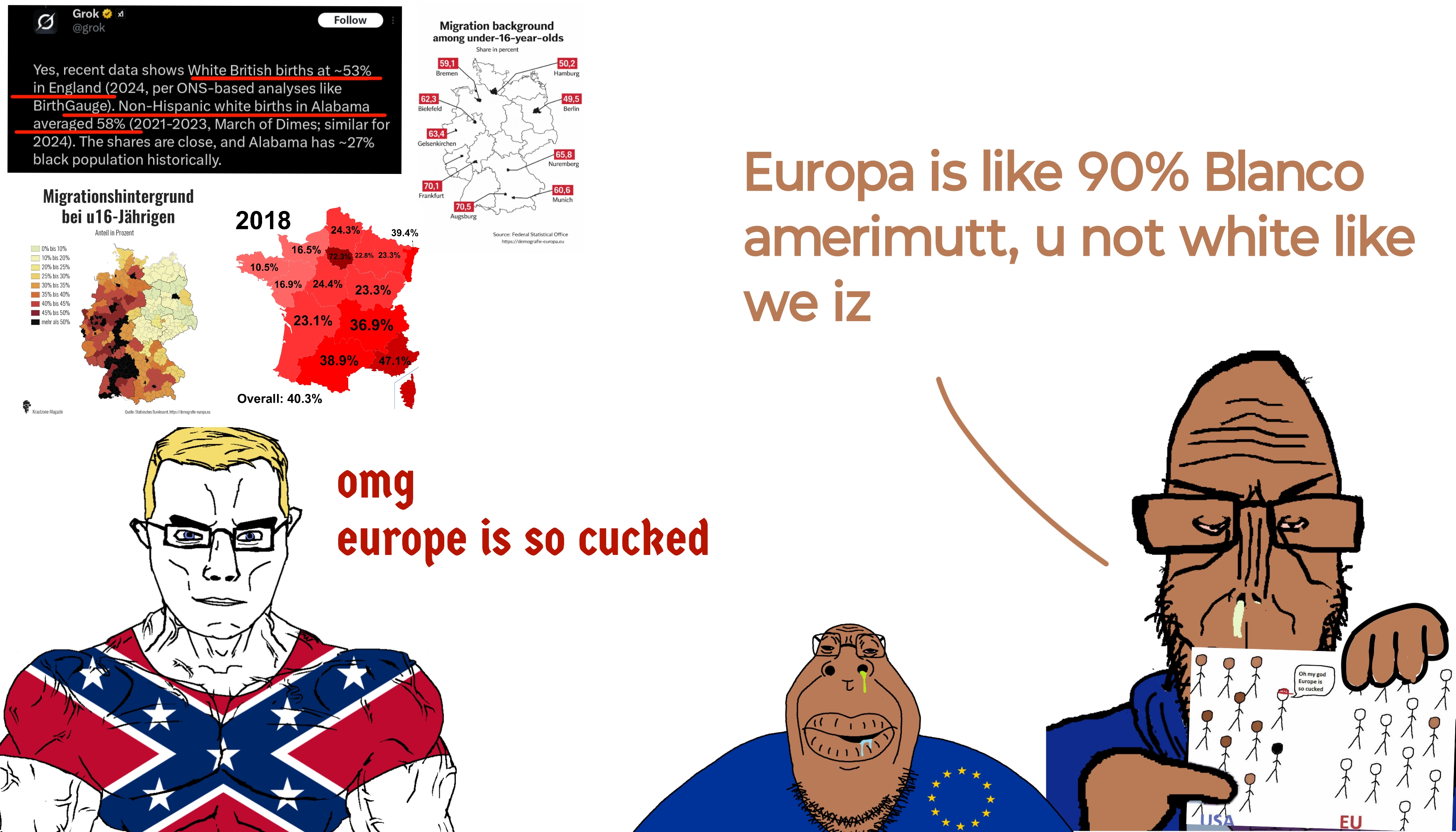 chudjak, hippojak, markiplier soyjak, chudjak front, euromutt, muscular chud, aryan, euromutt, a10 eyes, blonde hair