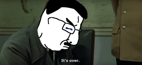 chudjak, its over, adolf hitler, chud, closed eyes, crying, downfall (movie), edit, frown, germany